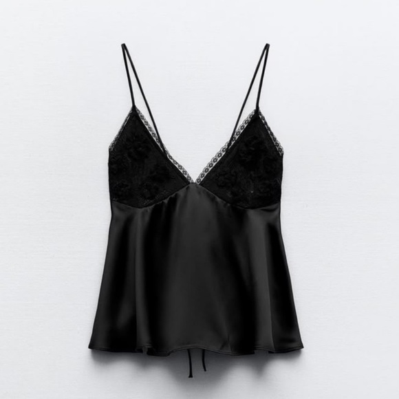 NWT ZARA SATIN LACE EMBROIDERY TOP SIZE XXL - Picture 7 of 15